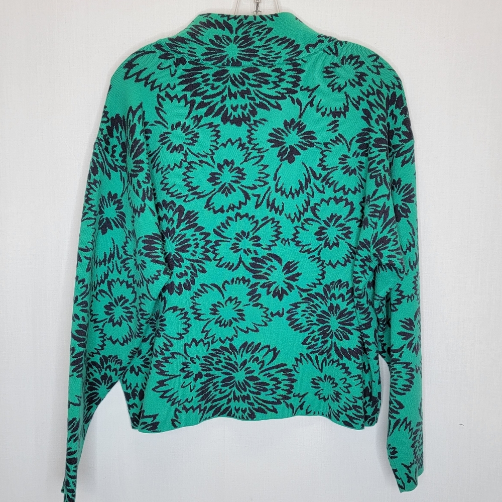 Maeve Green and Black Floral Sweater - Picture 6 of 9